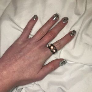 Bronze and pink ring